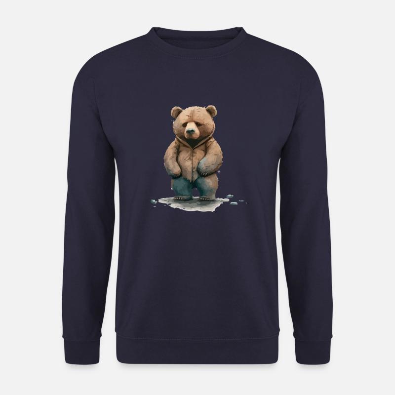 Teddy the grumpy bear - Unisex Sweatshirt - navy