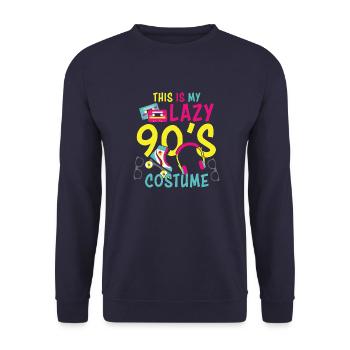 90er - Unisex Pullover - Navy - Vorne - Alina (178cm) & Michal (187cm)