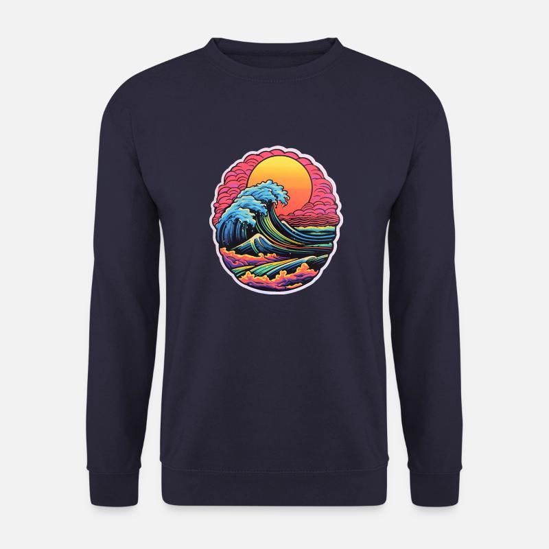 Regenbogen-Welle - Unisex Pullover - Navy