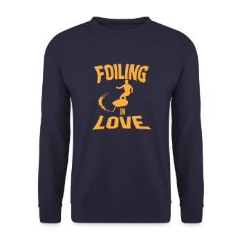 Love foil surf - Sweat-shirt Unisexe - marine - Devant - Alina (178cm) & Michal (187cm)