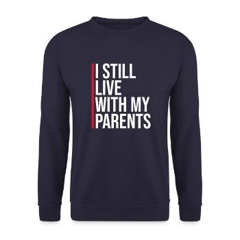 Je vis toujours avec la maison sarcastique de mes parents - Sweat-shirt Unisexe - marine - Devant - Alina (178cm) & Michal (187cm)