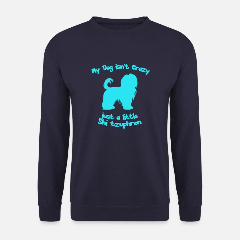 Shitzu baby blue - Unisex Pullover - Navy