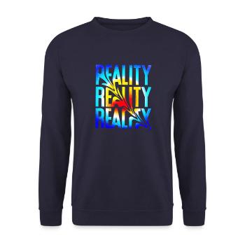 Reality - Unisex Pullover - Navy - Vorne - Alina (178cm) & Michal (187cm)