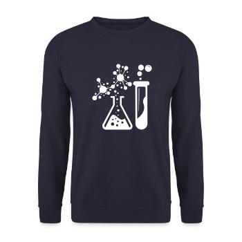 Neurones Chimie Science Tableau périodique Laboratoire - Sweat-shirt Unisexe - marine - Devant - Alina (178cm) & Michal (187cm)