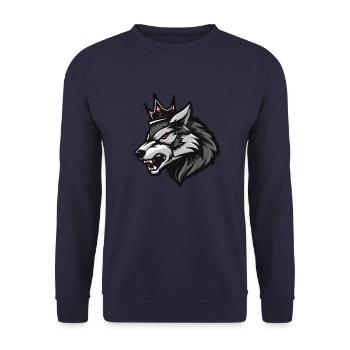 Wolf Krone - Unisex Pullover - Navy - Vorne - Alina (178cm) & Michal (187cm)