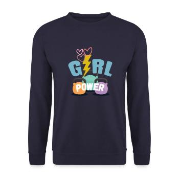 Le pouvoir des filles - Sweat-shirt Unisexe - marine - Devant - Alina (178cm) & Michal (187cm)