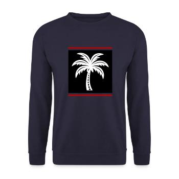 Palm Tree Icon - Unisex Sweatshirt - navy - Front - Alina (178cm) & Michal (187cm)