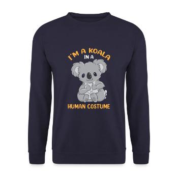 I'm A Koala In A Human Costume Funny Koala Costume - Unisex Sweatshirt - navy - Front - Alina (178cm) & Michal (187cm)