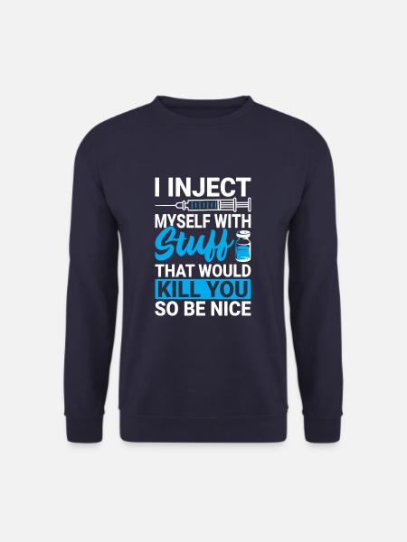 Diabetes Awareness Type 1 Diabetes Funny T1D - Unisex Sweatshirt - navy