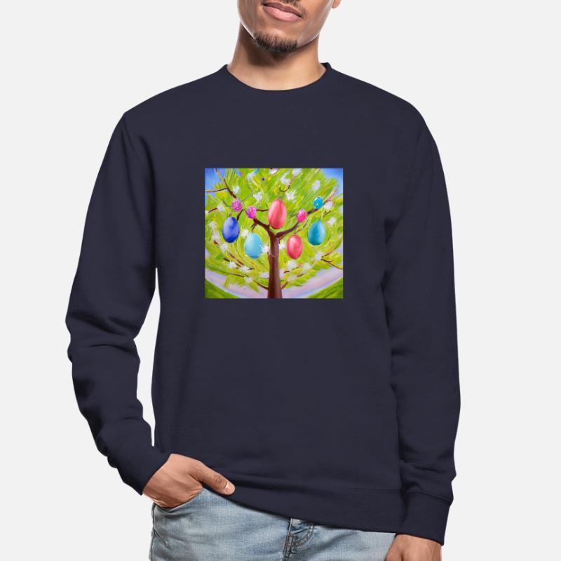 Bunter Eierbaum Unisex Pullover