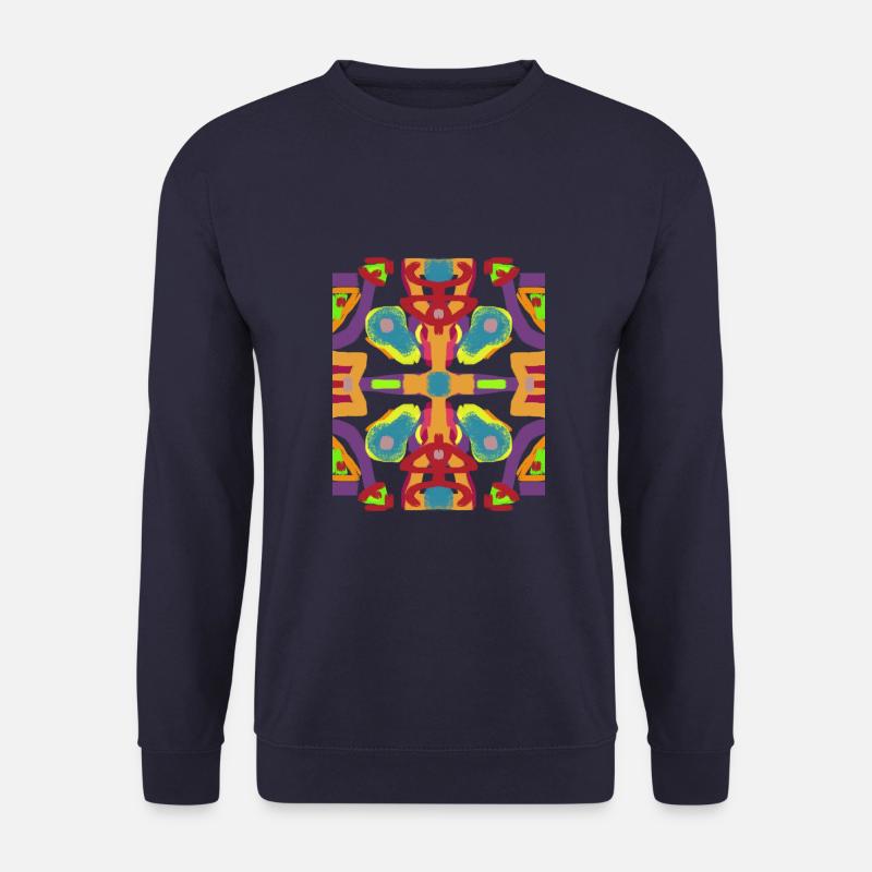 Geometric folk pattern - Unisex Sweatshirt - navy