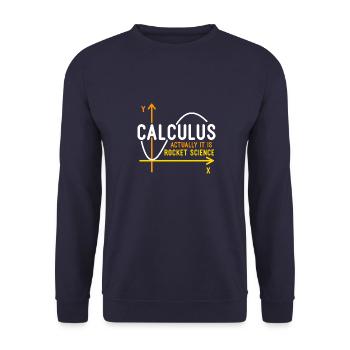 Le calcul est la science de fusée - Sweat-shirt Unisexe - marine - Devant - Alina (178cm) & Michal (187cm)