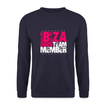 L’équipe d’Ibiza 2025 - Sweat-shirt Unisexe - marine - Devant - Alina (178cm) & Michal (187cm)