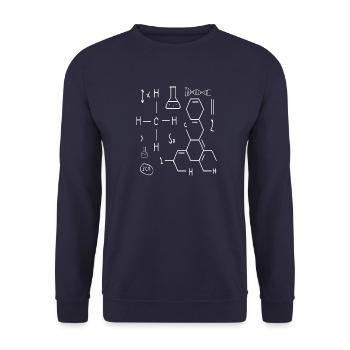 Physics chemistry image formula humor gift - Unisex Sweatshirt - navy - Front - Alina (178cm) & Michal (187cm)