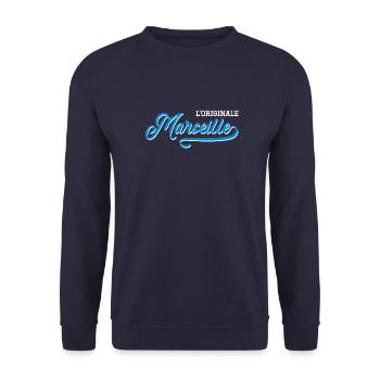Marseille vintage l'originale - Sweat-shirt Unisexe - marine - Devant - Alina (178cm) & Michal (187cm)