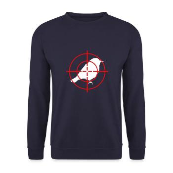 Morning grouch bird visor late riser sleeping - Unisex Sweatshirt - navy - Front - Alina (178cm) & Michal (187cm)