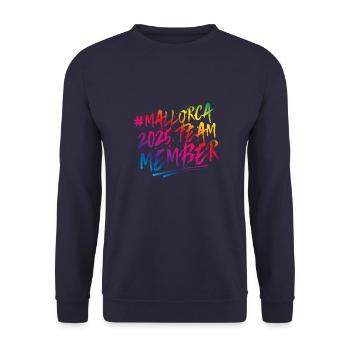 Mallorca 2025 Team Colorful - Unisex Sweatshirt - navy - Front - Alina (178cm) & Michal (187cm)