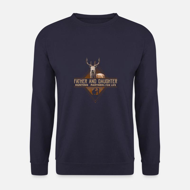 Vater-Tochter-Jagd-Partner-Vatertagsgeschenk - Unisex Pullover - Navy