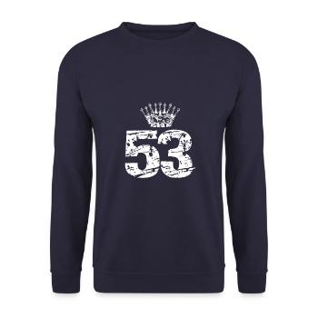 53 Couronne numérique - Sweat-shirt Unisexe - marine - Devant - Alina (178cm) & Michal (187cm)