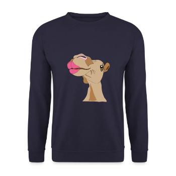 camel - Unisex Sweatshirt - navy - Front - Alina (178cm) & Michal (187cm)