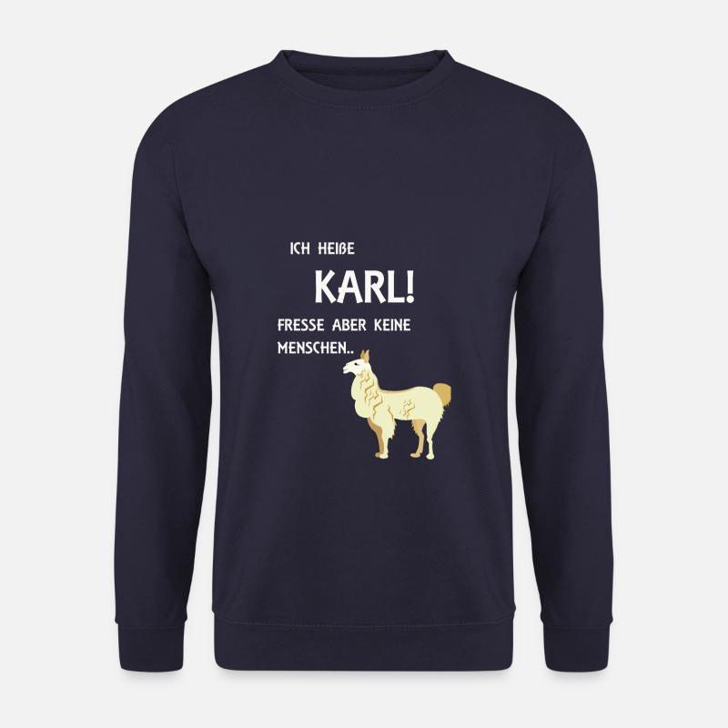 KARL THE LAMA DOESN'T EAT PEOPLE FUNNY - Unisex Sweatshirt - navy