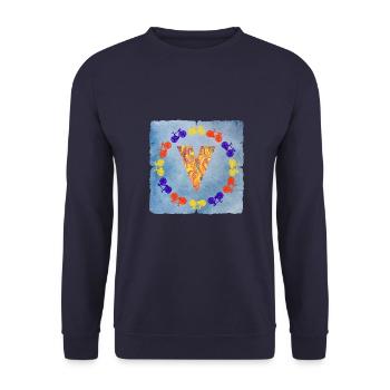 vélo e 53 v - Sweat-shirt Unisexe - marine - Devant - Alina (178cm) & Michal (187cm)