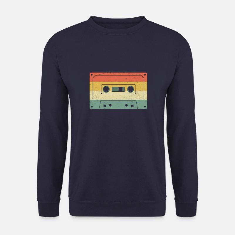 Vintage Kassette 80er Jahre 90er Jahre alte Retro - Unisex Pullover - Navy