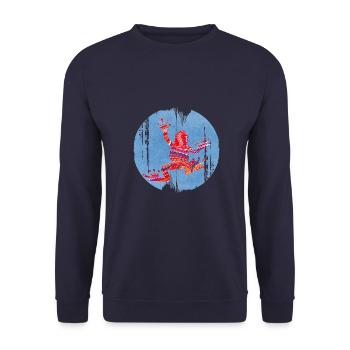grenouille 110 a - Sweat-shirt Unisexe - marine - Devant - Alina (178cm) & Michal (187cm)