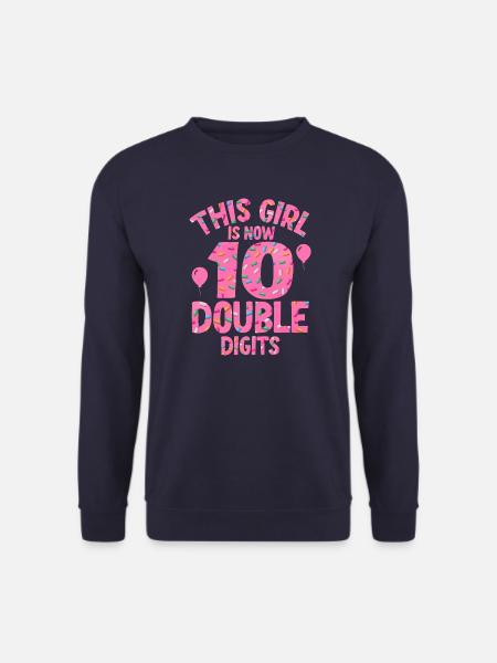 10. Geburtstag Mädchen - Unisex Pullover - Navy