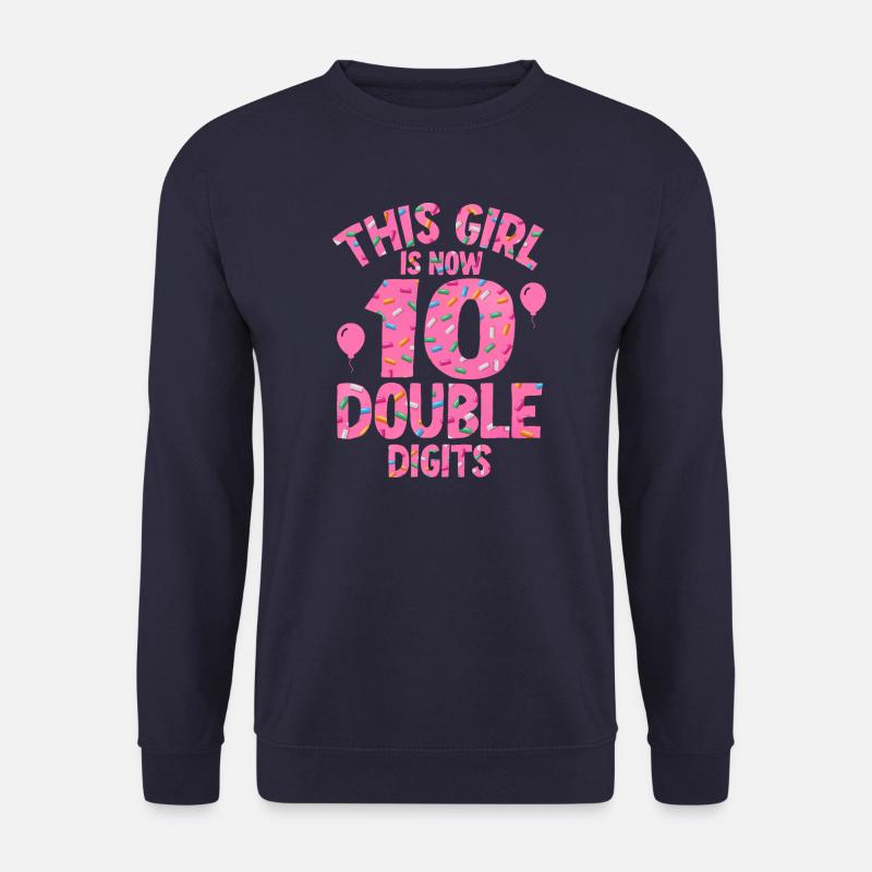 10. Geburtstag Mädchen - Unisex Pullover - Navy