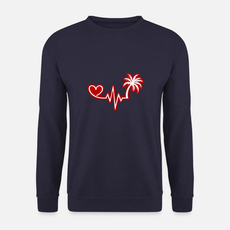 Herzschlag Palme Urlaub - Unisex Pullover - Navy