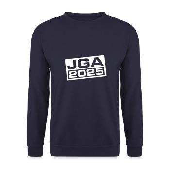 Jga 2025 Junggesellenabschied - Unisex Pullover - Navy - Vorne - Alina (178cm) & Michal (187cm)