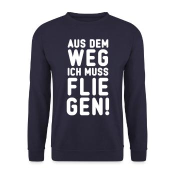 fliegen pilot - Unisex Pullover - Navy - Vorne - Alina (178cm) & Michal (187cm)