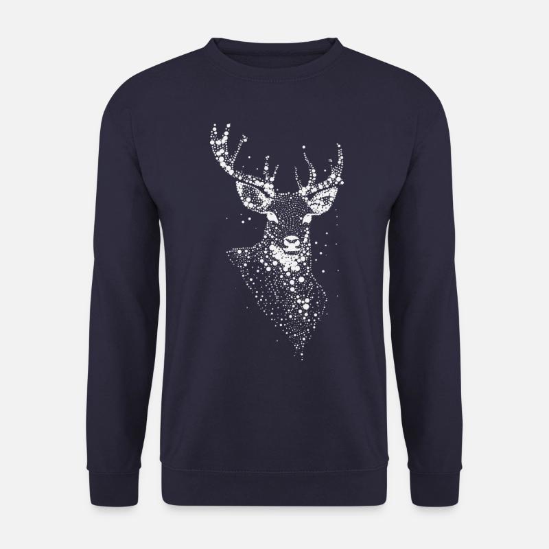 Hirsch Geweih Jäger Wandern Hirschmotiv - Unisex Pullover - Navy