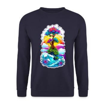 Hautes vagues 03 - Sweat-shirt Unisexe - marine - Devant - Alina (178cm) & Michal (187cm)