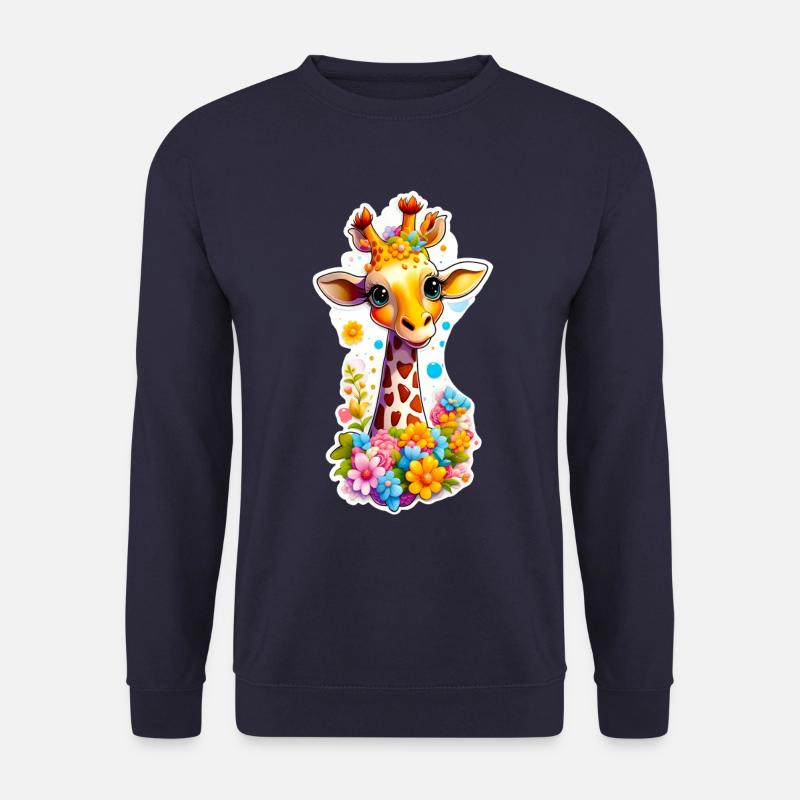 Cute Baby Giraffe - Unisex Sweatshirt - navy