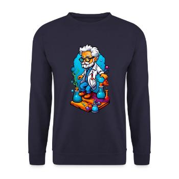 Scientist in Laboratory 02 - Unisex Sweatshirt - navy - Front - Alina (178cm) & Michal (187cm)