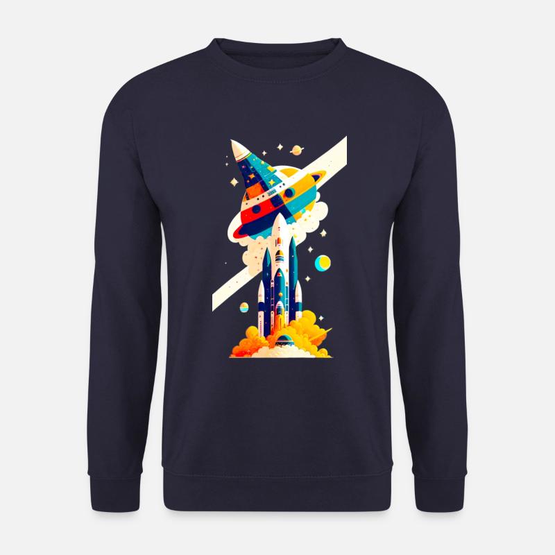 Space View / Rocket 02 - Unisex Sweatshirt - navy