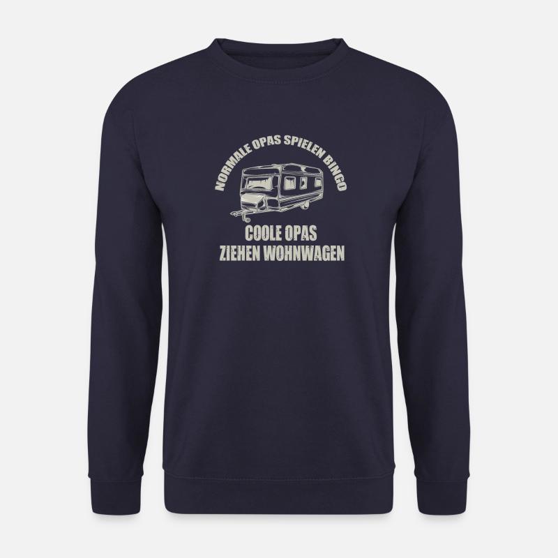 Coole Opas Ziehen Wohnwagen - Unisex Pullover - Navy
