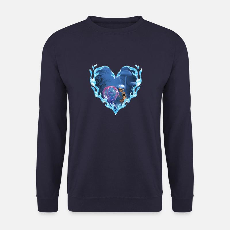 Süße Fee mit Fantasiefisch - Unisex Pullover - Navy