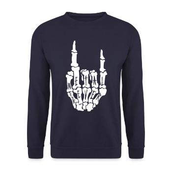 Metal For Ever - Music - Saying - Unisex Sweatshirt - navy - Front - Alina (178cm) & Michal (187cm)