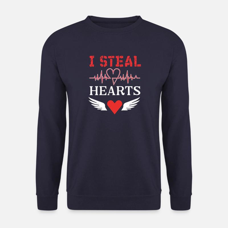 Festliches Herzschlag-Feier-Design - Unisex Pullover - Navy
