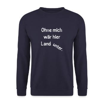Land unter - Unisex Pullover - Navy - Vorne - Alina (178cm) & Michal (187cm)
