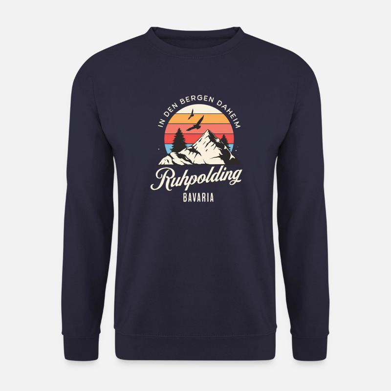 Ruhpolding - In den Bergen daheim - Unisex Pullover - Navy