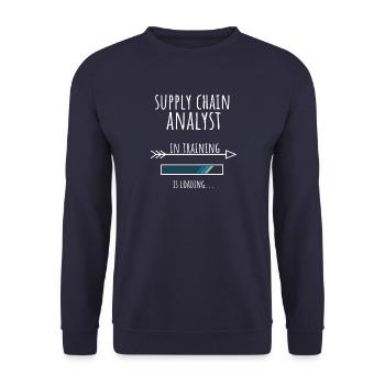 Supply Chain Analyst in Education Profession Gift - Unisex Sweatshirt - navy - Front - Alina (178cm) & Michal (187cm)