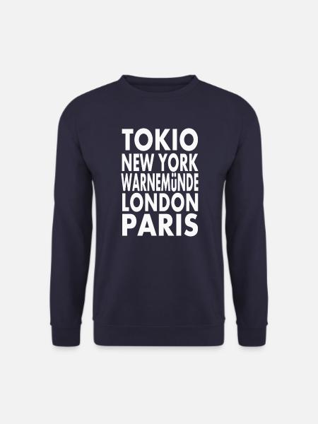 Warnemünde Rostock MV Geschenk Ostsee - Unisex Pullover - Navy