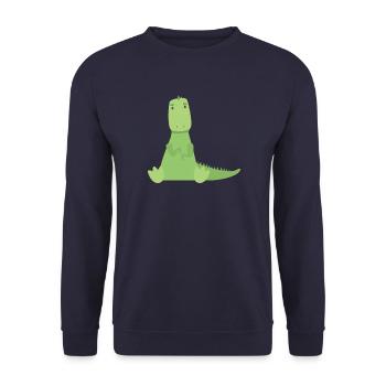 T-Rex - Unisex Pullover - Navy - Vorne - Alina (178cm) & Michal (187cm)
