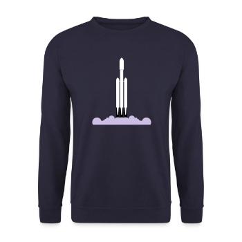 Missile Falcon Heavy Space X - Unisex Sweatshirt - navy - Front - Alina (178cm) & Michal (187cm)