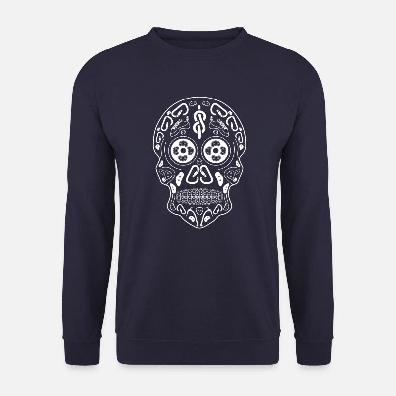Kletternder Zuckerschädel - Unisex Pullover - Navy