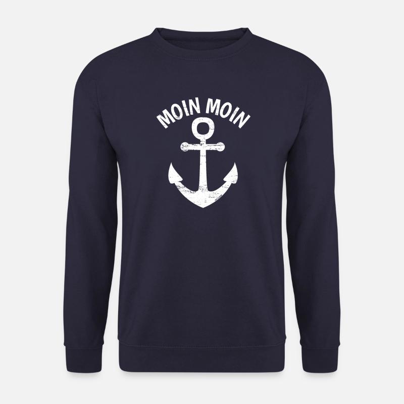 Moin Moin mit Anker (Vintage) - Unisex Pullover - Navy